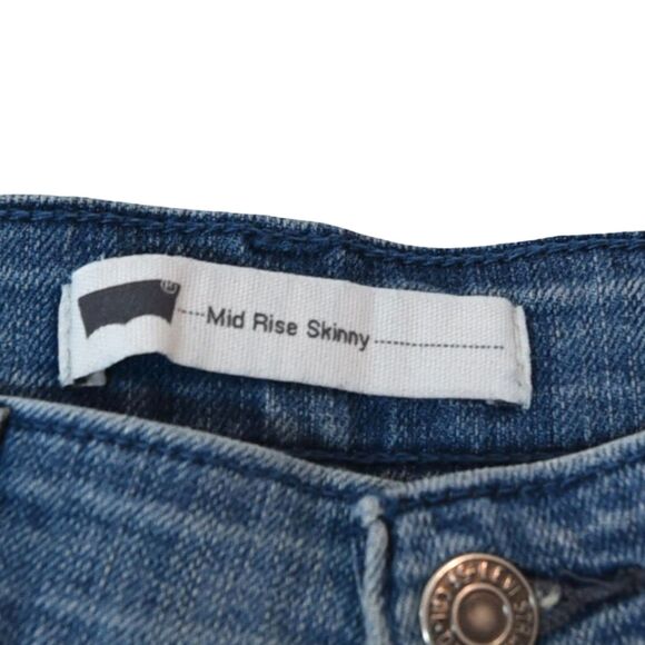 Levi's Mid Rise Skinny Jean Size 10 Light Wash Tapered Leg Stretch Denim - Picture 5 of 10
